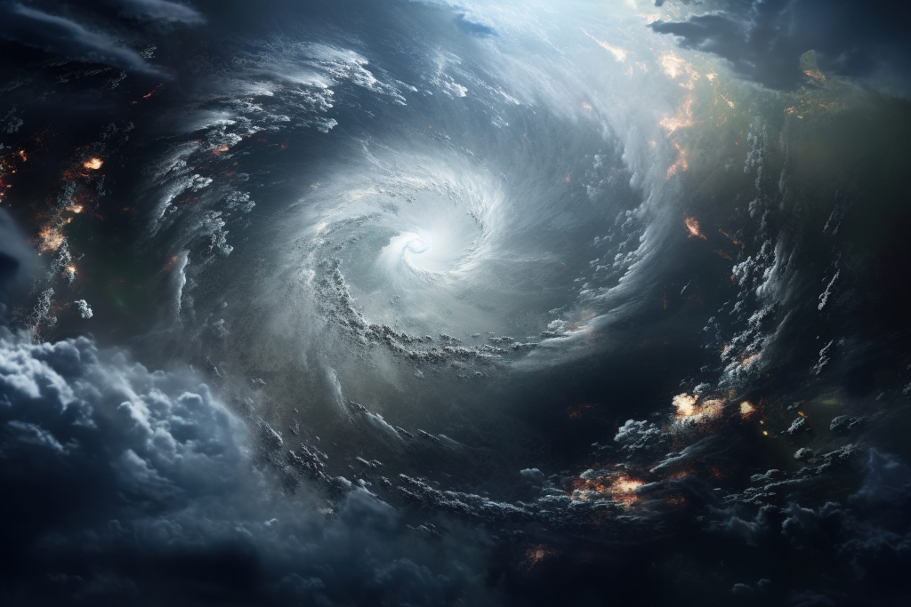 Milky way galaxy, cluster of stars in deep space generative ai